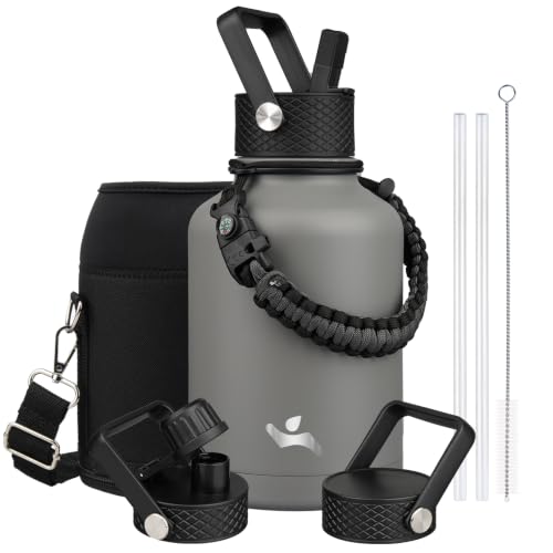 50 oz Insulated Stainless Steel Water Bottle Jug with Handle