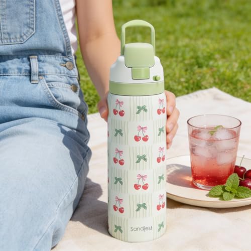 Cherry Stainless Steel Water Bottle