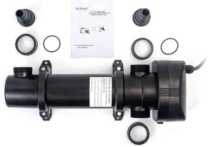 Jecod Jebao PU18 PU-18 Pond and Aquarium Clarifier, 18-watt, Black
