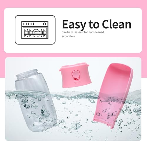 Portable Dog Water Bottle 19oz Pink