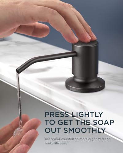 Black Kitchen Faucet with Soap Dispenser
