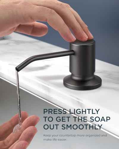 Black Kitchen Faucet with Soap Dispenser