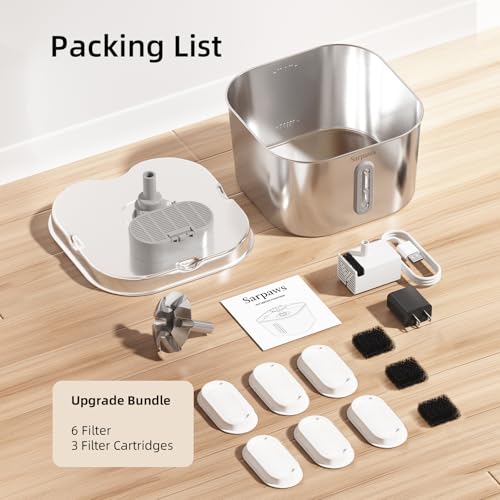 Cat Water Fountain Stainless Steel：74oz
