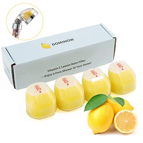 4 Pack of Lemon Balm Replacement Filters Set for Shower Head (4 Count)
