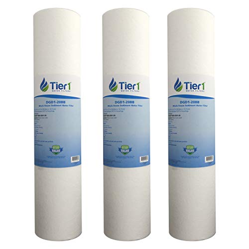1 Micron 4.5" × 20" Sediment & Rust Water Filter (3 Count)