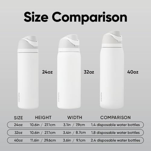 FreeSip Stainless Steel Water Bottle 24 oz 80s Ski Slopes