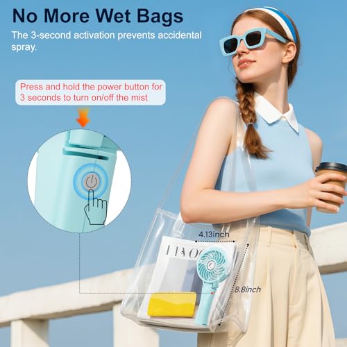 Upgraded Portable Handheld Misting Fan