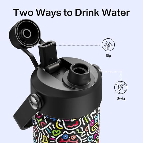 Insulated Water Bottle with Straw Stainless Steel Water Bottle
