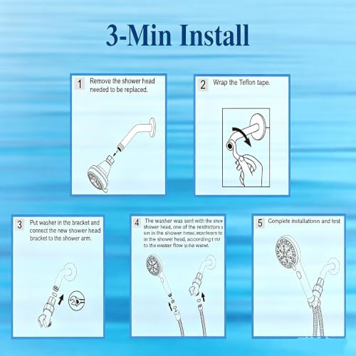 High Pressure Handheld Shower Head with 7 Spray Modes