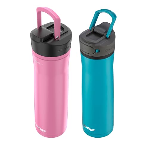 Cortland Chill 2.0 Stainless Steel Water Bottle with AUTOSEAL Lid 24 oz Juniper and Azalea 2 (2 Count)