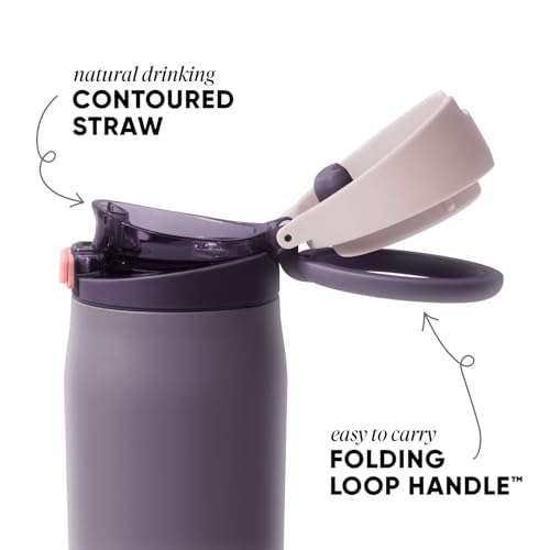 Water Bottle with Straw & Handle