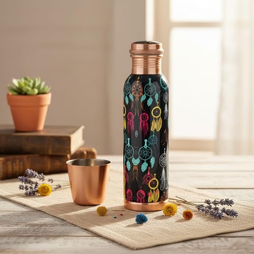Pure Printed Copper Water Bottle