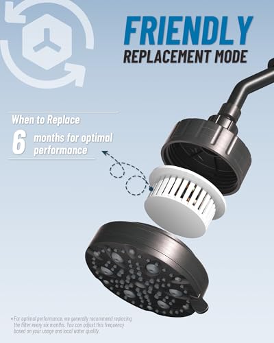 High Pressure Shower Head with Filter for Hard Water