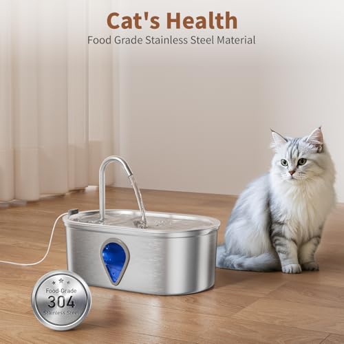 Cat Water Fountain Stainless Steel (67.99 Fl Oz)