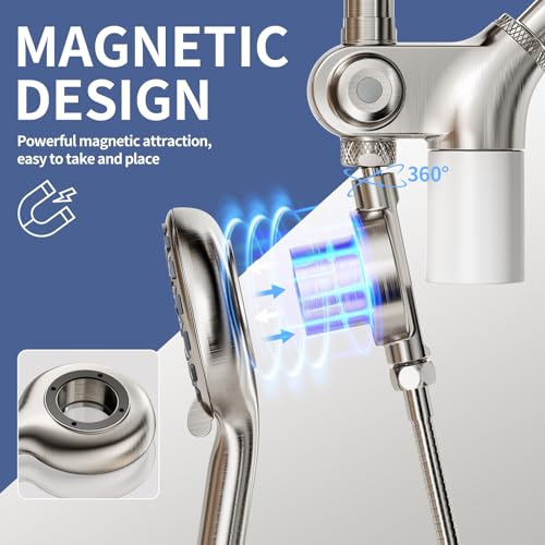 Filtered Rain Shower Head with Handheld Spray Combo