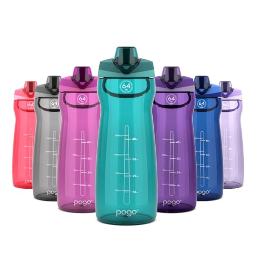 64oz Plastic Water Bottle with Chug Lid and Carry Loop