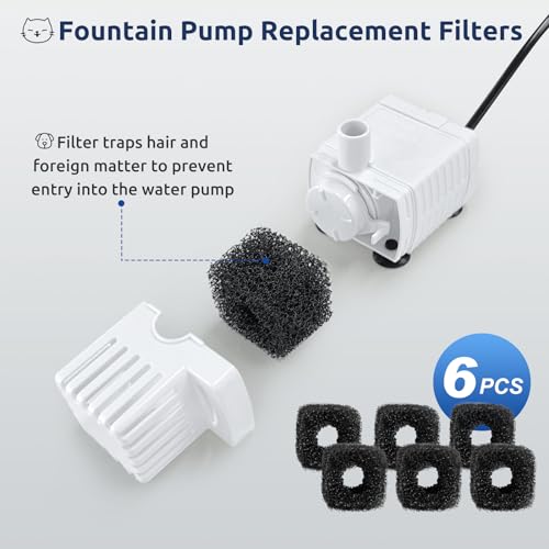 12+6 Pack Compatible with ORSDA Cat Water Fountain Filters for D30 67oz