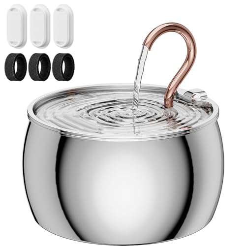 2.5L 84oz Gooseneck Cat Water Fountain Stainless Steel Ultra