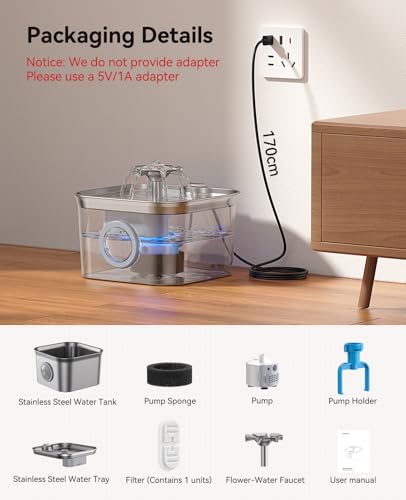 Stainless Steel Cat Water Fountain
