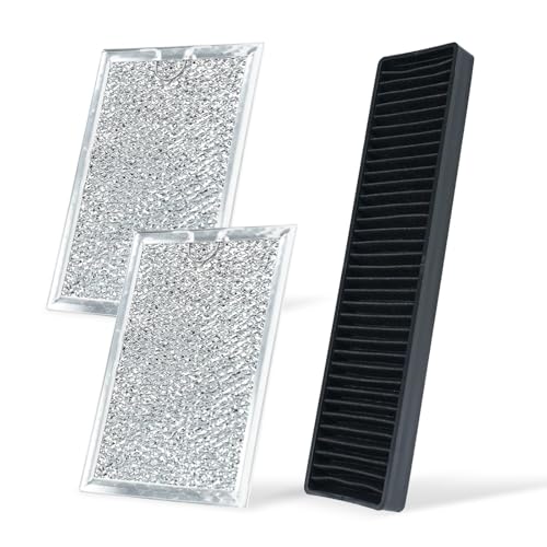 2 JVM6175DK5WW Microwave Grease Filter & 1 WB06X10807 Carbon Filter