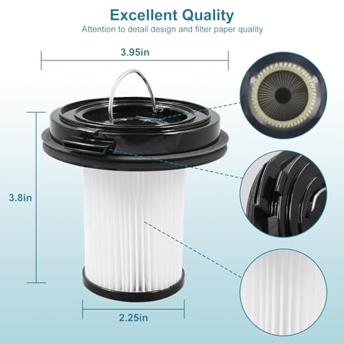 4 Pack Replacement Filter Compatible with BISSELL CleanView XR (4 Count)