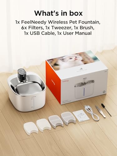 Cordless Cat Water Fountain Battery Operated