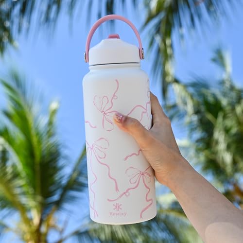 32 oz Insulated Water Bottle with Straw