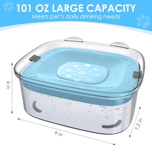 3L Dog Water Bowl No Spill