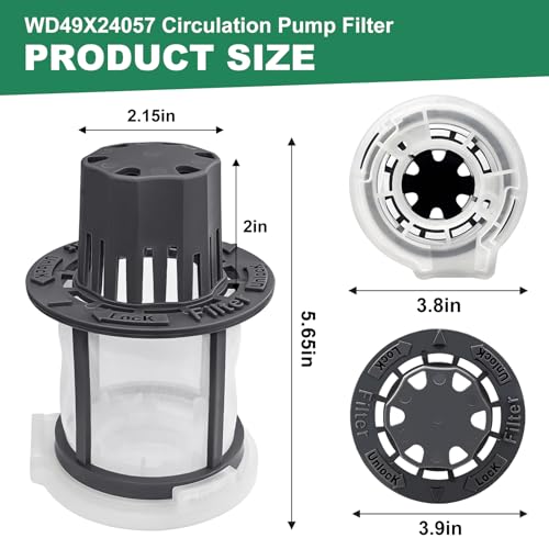 WD49X24057 Dishwasher Ultra Fine Filter Kit with GE Dishwashers (5.3 Ounce)