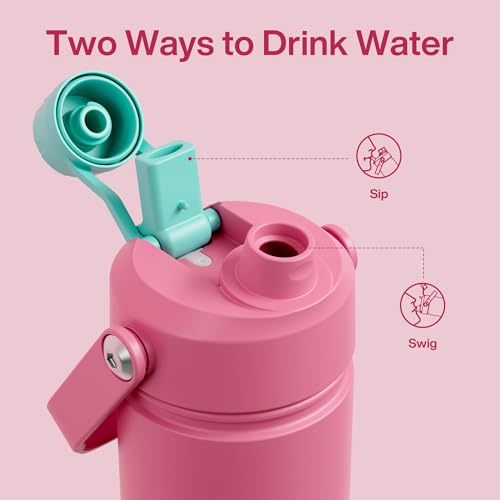 Insulated Water Bottle with Straw Stainless Steel Water Bottle