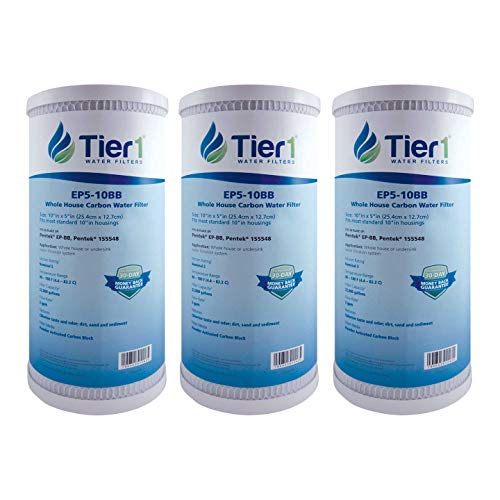 5 Micron 4.5" × 10" Carbon Block Water Filter (3 Count)