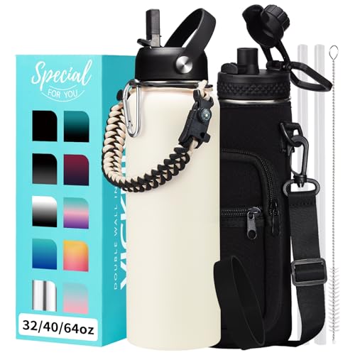 40oz Insulated Water Bottle with Straw (40 Count)