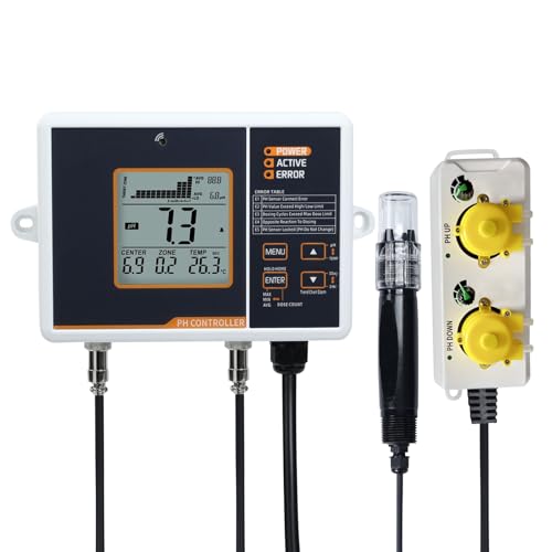 pH Controller with Dual Relay Output & Dosing Pump