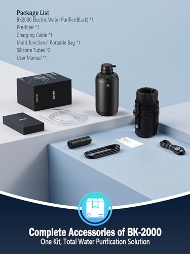 Electric Portable Water Filter for Camping