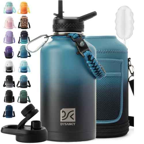 Insulated Water Bottle with Portable Carrier Bag for Outdoor 64 oz