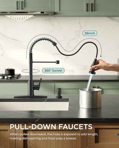 Black Kitchen Sink Faucet