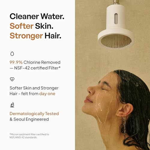 SecondShower Filtered Shower Head for Hard Water