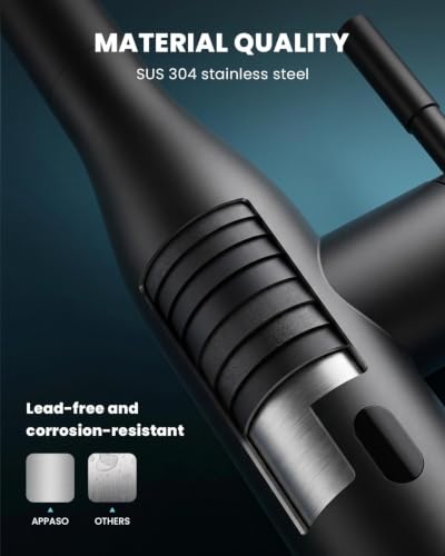 Matte Black Kitchen Faucet Touchless with Sensor and Soap Dispenser