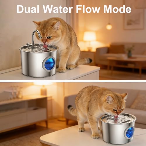 Cat Water Fountain Advanced 304 Stainless Steel 2.2L (74.39 Ounce)