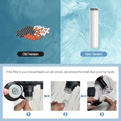 Shower Head Filter Replacement Cartridge for MakeFit Filtered Shower Head with Handheld