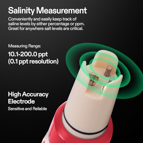 4-in-1 Digital pH Meter with pH/TDS/EC/Temp Function, 0-14.0 pH Measurement Range, ±0.1 pH Accuracy Water Quality Tester for Hydroponics, Household Drinking, and Aquarium