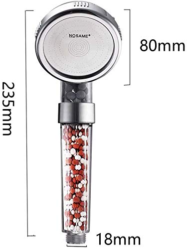 Shower Head Filter Filtration High Pressure Water Saving 3 Mode Function Spray Handheld Showerheads for Dry Skin & Hair
