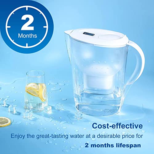 6 Pack Mavea Water Filter Replacement for MAVEA Pitcher 1001122