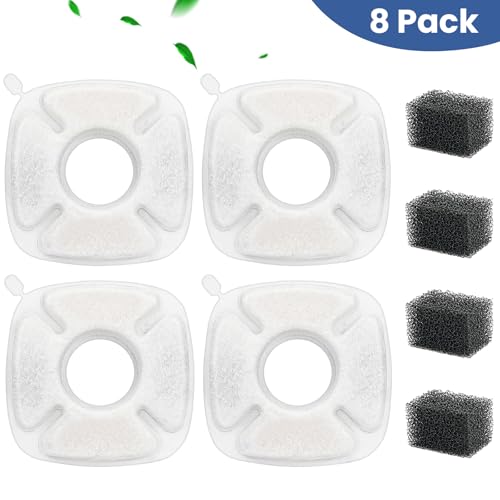 8 Pack Cat Water Fountain Replacement Filter (8 Count)