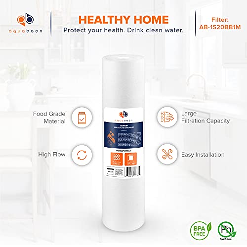 1 Micron 20 x 4.5 Sediment Water Filter Replacement Cartridge (2 Count)