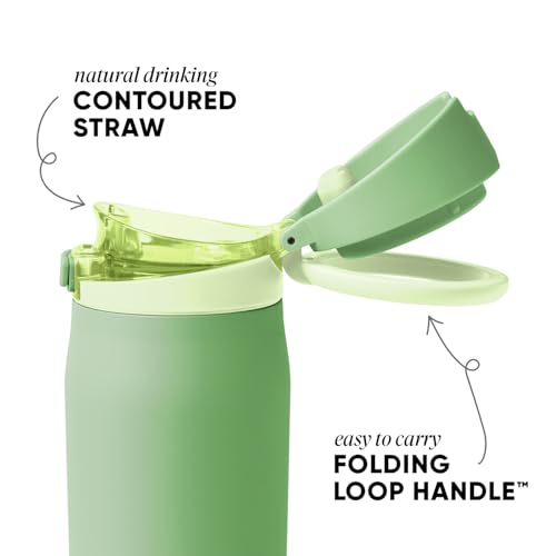 Water Bottle with Straw & Handle