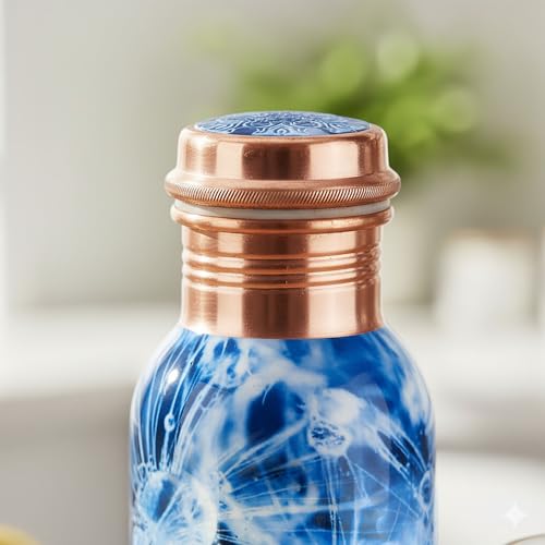 Pure Printed Copper Water Bottle 32 oz