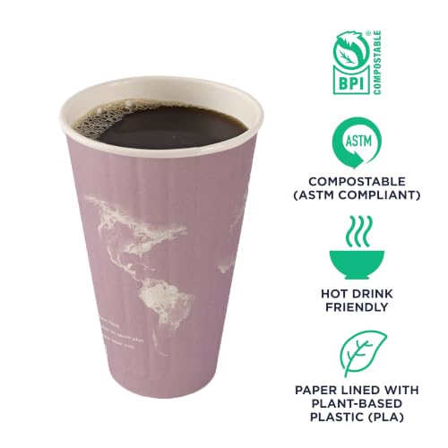 World Art Disposable Insulated Coffee Cups (40 Count)