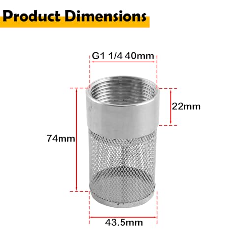 43.5mm Dia Hose Inlet Suction Strainer Filter