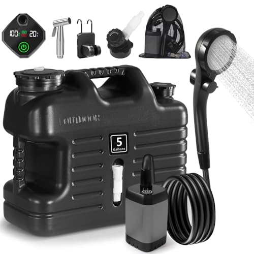 Portable Camping Shower with 5 Gallon Water Jug
